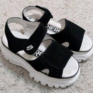Skechers Women's Size 6 Vtg Y2K 90s Jammers Sandals Tough Shoes Chunky Platform